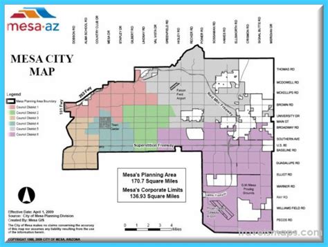 Map of Mesa Arizona - TravelsMaps.Com