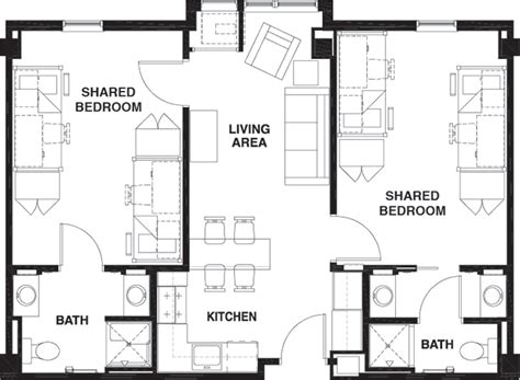 Floor Plans - University Centre Student Apartments in Newark, NJ ...