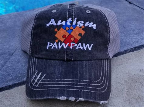 Autism Colored Puzzle Pieces Distressed Mesh Hat – Autism Awareness America