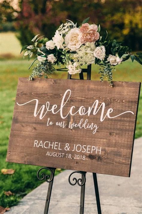 Wedding Welcome Sign - Welcome to our Wedding - Wood Wedding Sign ...