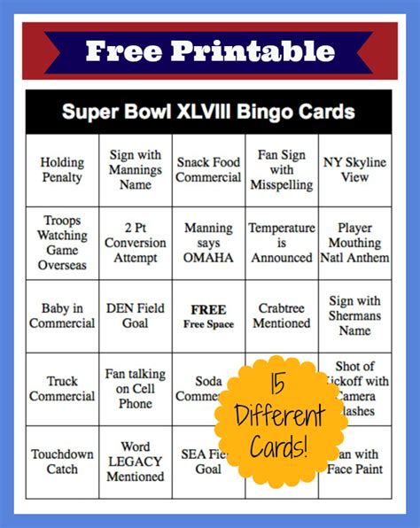 Blog Photo - Best Super Bowl XLVIII bingo and drinking games | Super ...