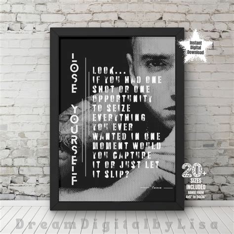 Lose Yourself Eminem Lyrics - Etsy