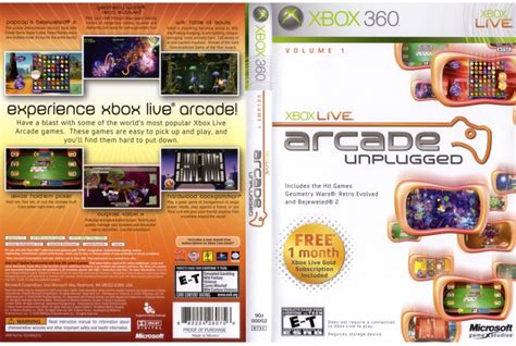 XBox Live Arcade Unplugged - XBOX 360 Game Covers - XBox Live Arcade Unplugged :: DVD Covers