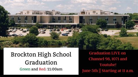 Brockton High School Green & Red Buildings Graduation 6-5-21 - YouTube