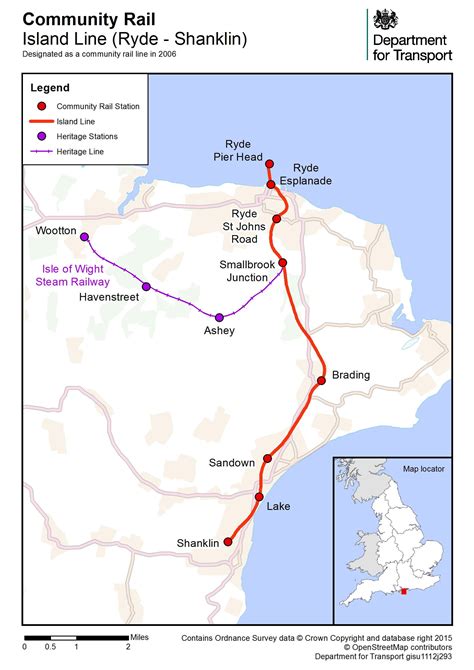 Island Line Route Map