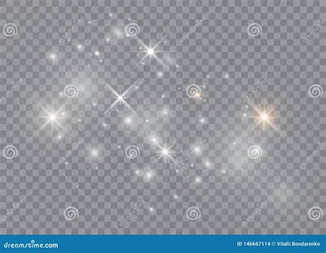 White Sparks Glitter Special Light Effect. Vector Sparkles On Transparent Background.Light Flare ...