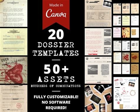 20 Editable Dossier Templates Edit in CANVA Customizable - Etsy UK