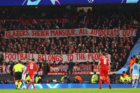 Bayern Munich fans unfurl anti-Glazer and Sheikh Mansour banner vs Man ...