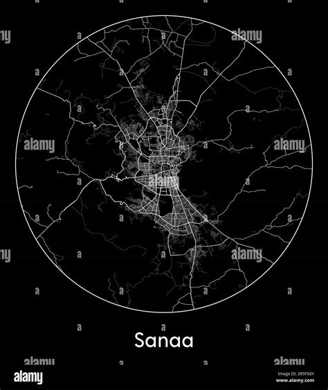 City Map Sanaa Yemen Asia vector illustration Stock Vector Image & Art ...