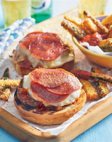 Pepperoni & Sausage Pizza Burgers Recipe