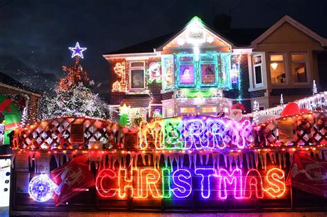 The Welsh family home that's covered top to bottom in thousands of Christmas lights for an ...