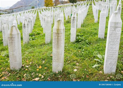 Srebrenica Memorial Center for War Crimes Victims Commited in Bosnian War Stock Photo - Image of ...