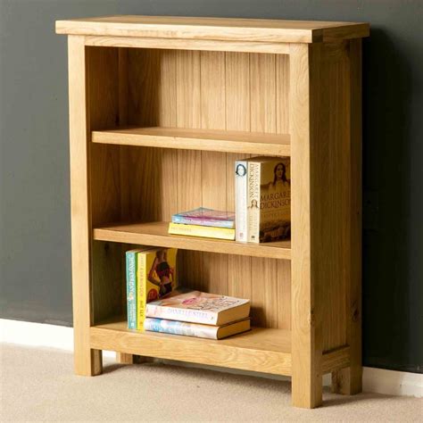 London Oak Small Bookcase, Low Solid Wooden Shelving Unit | Roseland Furniture