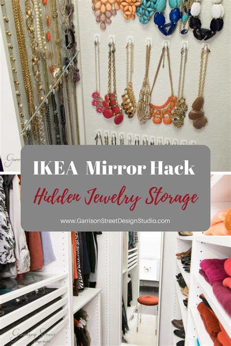 Ikea Mirror Hack | Hidden Jewelry Storage - Garrison Street Design Studio