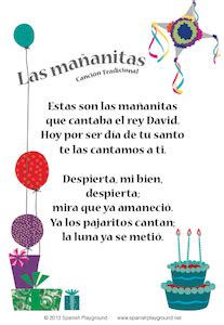 Happy Birthday Song in Spanish Free Printable Lyrics - Spanish Playground