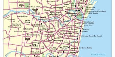 South Chennai map - Chennai south map (Tamil Nadu - India)