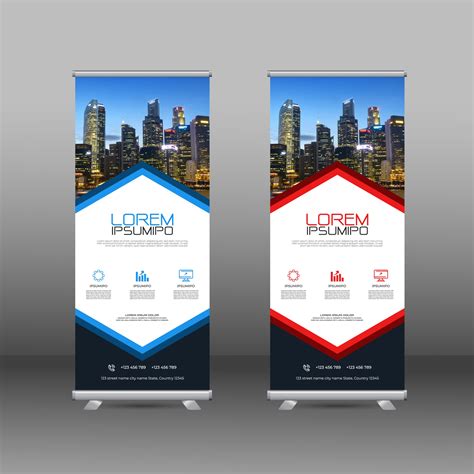 Creative Business Rollup Standee Banner Design Stock Vector, 58% OFF