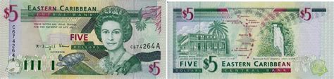 Banknote - Ostkaribische Staaten - Antigua - 5 Dollars - 1994 ...