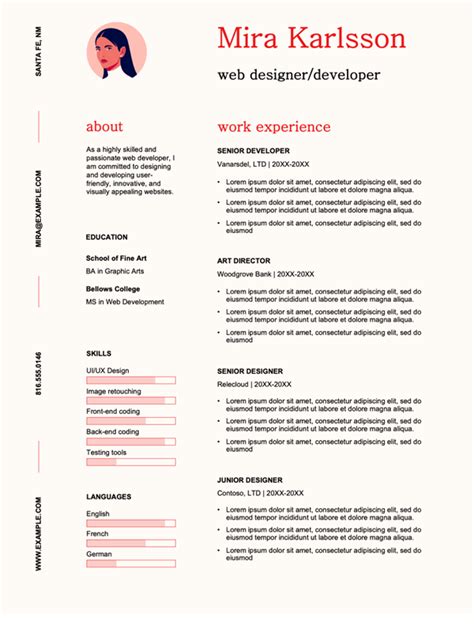 Infographic Resume Template Free Di Cv Kreatif Desain Cv Brosur | Sexiz Pix