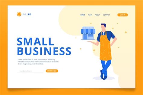 Free Vector | Small business landing page template