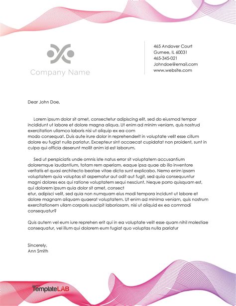 Personal Letter Head Format - Free Business Card & Letterhead Templates ...