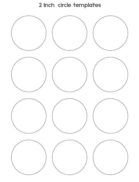 2 Inch Circle Template Blank Template DIY Design PNG Round Sticker ...