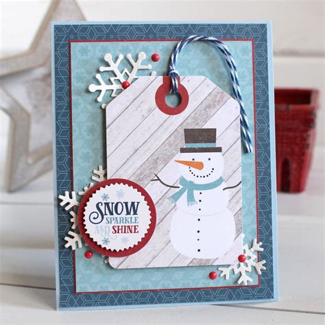 For the Love of Paper: adorable snowman card making