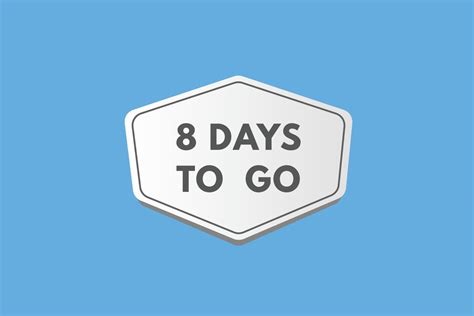 8 days to go countdown template. eight day Countdown left days banner design 15374907 Vector Art ...