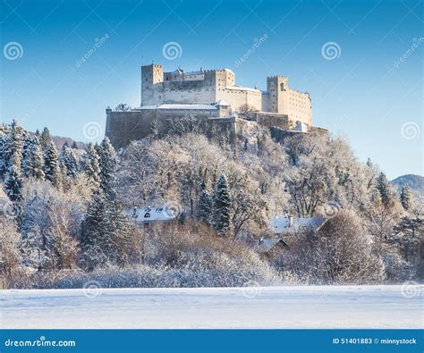 Hohensalzburg Fortress in Salzburg in Winter, Salzburger Land, Austria ...