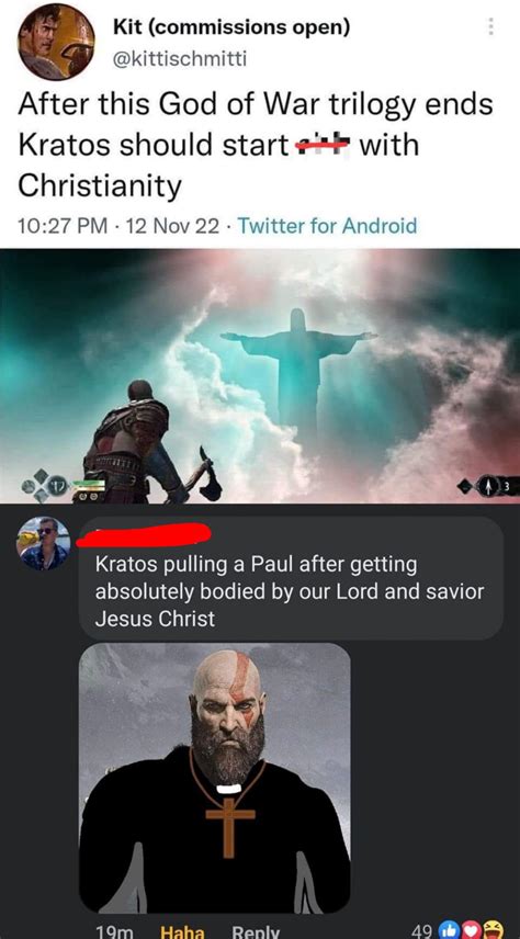 Never too late to convert, Kratos 😎 : r/CatholicMemes