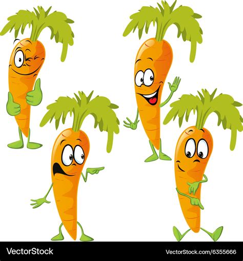 Carrot - funny cartoon Royalty Free Vector Image