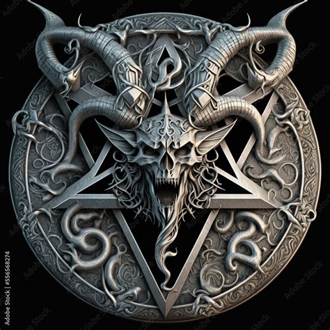 Asmodeus silver sigil. Amulet with the sigil of Lucifer symbol. AI generated illustration Stock ...