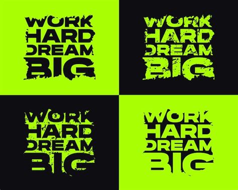 Premium Vector | Work hard dream big typography t-shirt design for ...