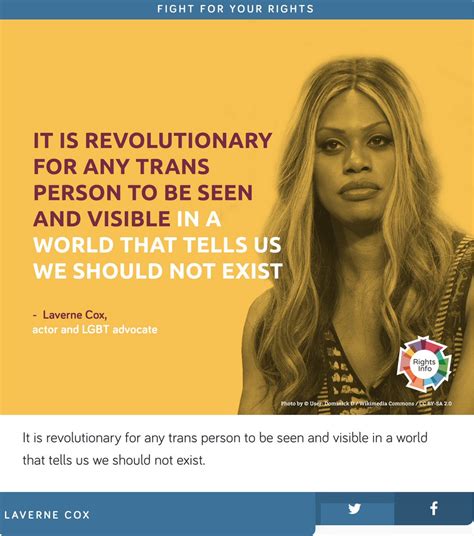 Laverne Cox Quote / People Holding A Banner With A Quote By Laverne Cox ...