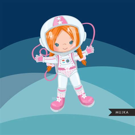 Girl Astronaut Clipart – MUJKA CLIPARTS