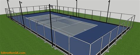 How To Build a Tennis Court Plus Cost of Building – Concrete / Acrylic Surface | Sketch Drawings ...