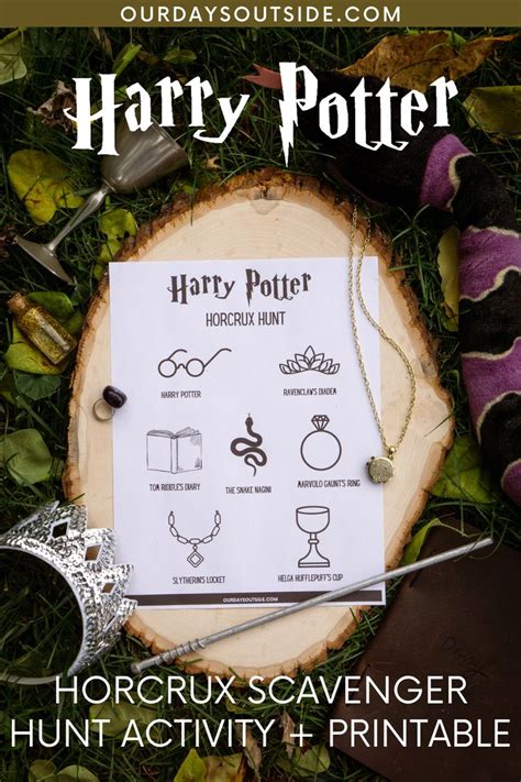 Harry Potter Horcrux Scavenger Hunt Activity + Printable | Harry potter ...