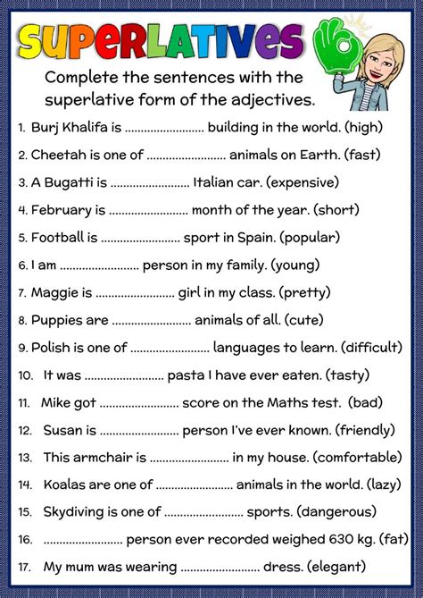 Comparatives And Superlatives Liveworksheets