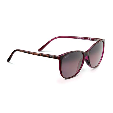 Maui Jim Women's Ocean Tortoise With Raspberry Polarized Cat Eye Sunglasses | Women's Sunglasses ...