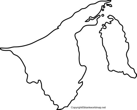 Printable Blank Brunei Map Outline, Transparent PNG Map | Brunei, Map outline, Human development ...