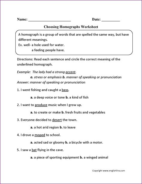 Multiple Meaning Words In Sentences Worksheets Uncategorized : Resume ...