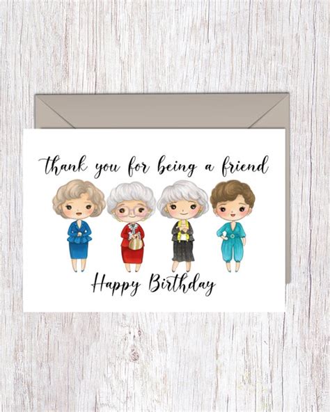 Golden Girls Birthday Card Printable Birthday Card Birthday | Etsy