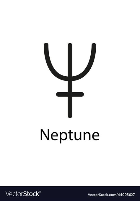 Neptune symbol of planets Royalty Free Vector Image