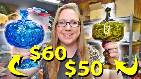 HIT THE VINTAGE GLASS JACKPOT AT YARD SALES! Yard Sale Haul | Recent eBay Listings - YouTube