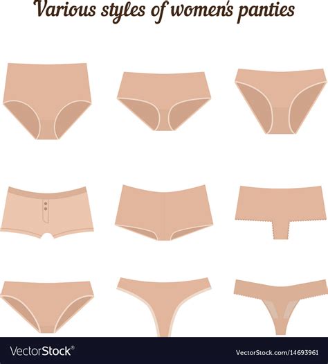 Various styles of women panties Royalty Free Vector Image