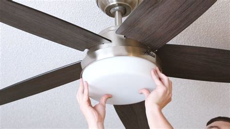 Installing a ceiling fan where a light fixture exists & Hunter Fan