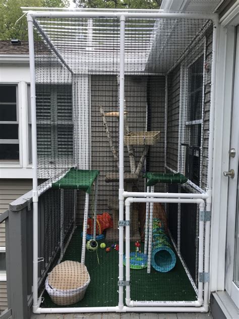 HOW TO BUILD A CATIO WITH PVC PIPES | Cat enclosure, Outdoor cat enclosure, Diy cat enclosure