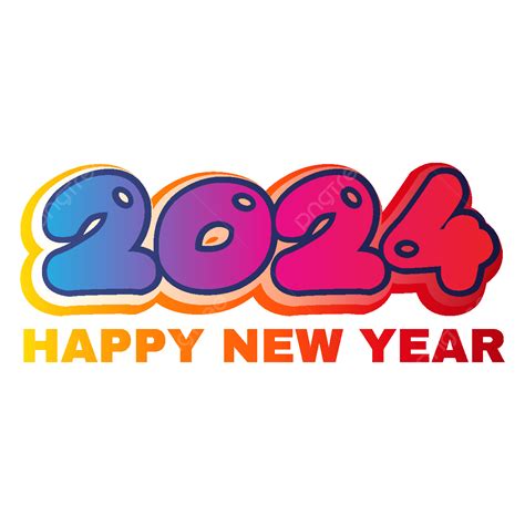 3d Feliz Año Nuevo 2024 Vector PNG ,dibujos Feliz Año Nuevo 2024, Feliz ...