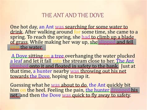 The ant and the dove