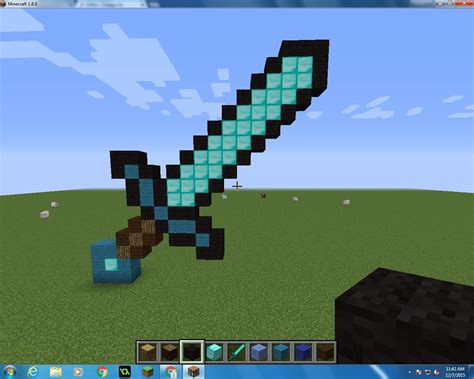 Minecraft Pixel Art Diamond Sword